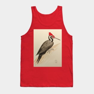 Pileated woodpecker study Tank Top